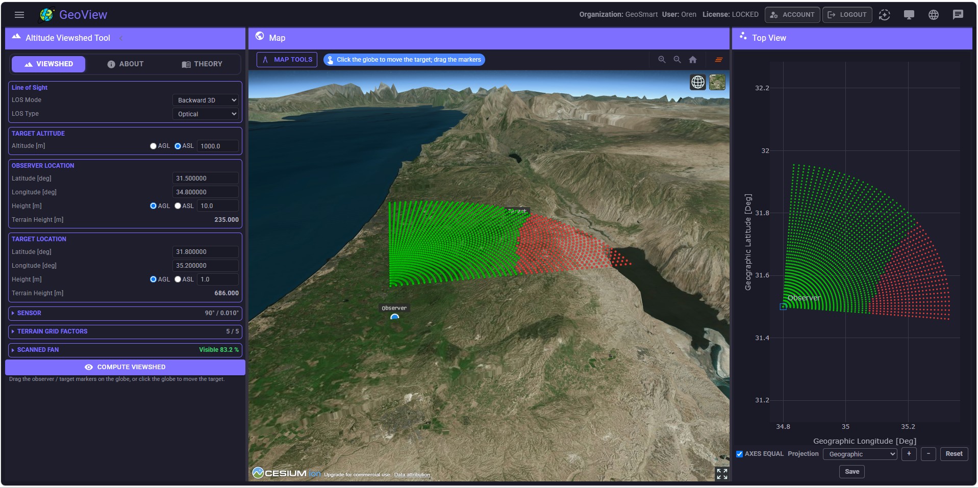 Altitude Viewshed